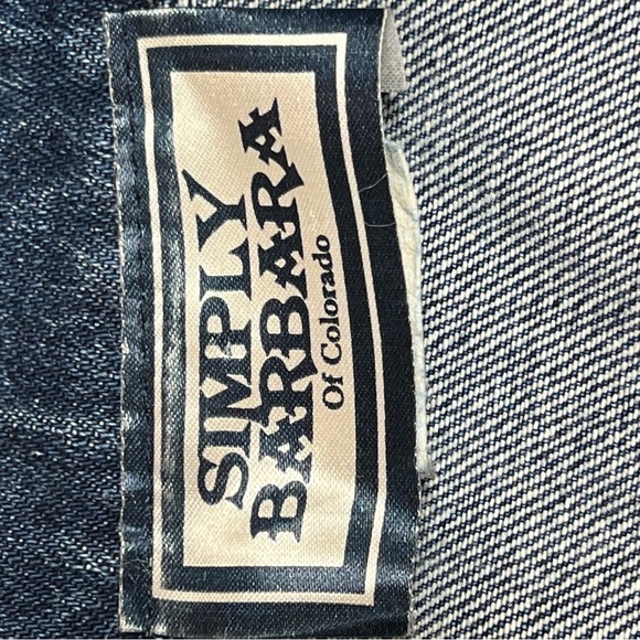 Denim Jean Jacket Cropped with Rhinestones SZ S - Picture 12 of 16